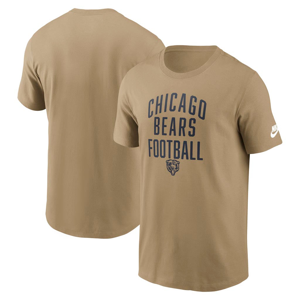 NFL Chicago Bears Nike Essential Rewind T-Shirt - Tan