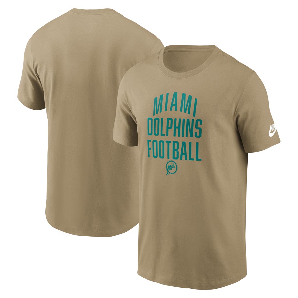 NFL Miami Dolphins Nike Essential Rewind T-Shirt - Tan