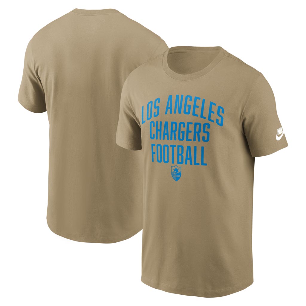 NFL Los Angeles Chargers Nike Essential Rewind T-Shirt - Tan