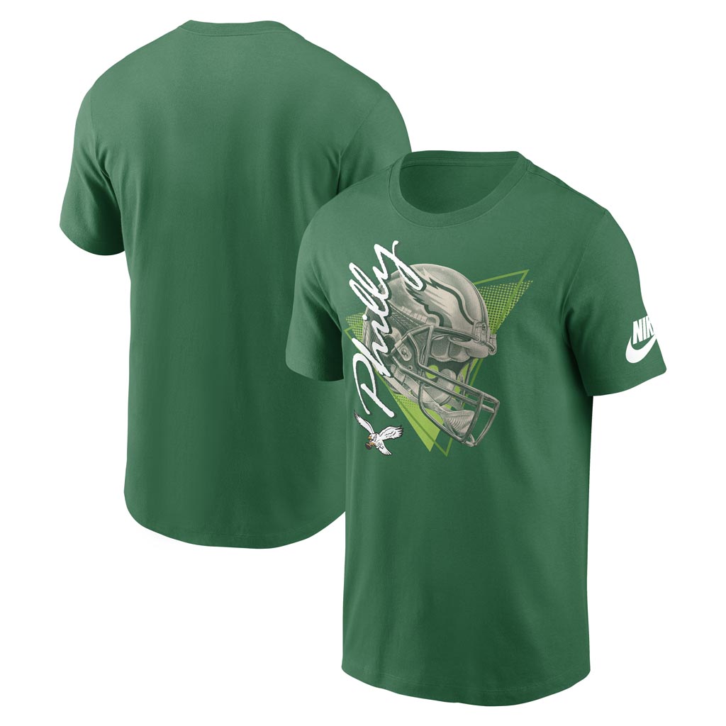 NFL Philadelphia Eagles Nike Rewind Helmet T-Shirt - Green