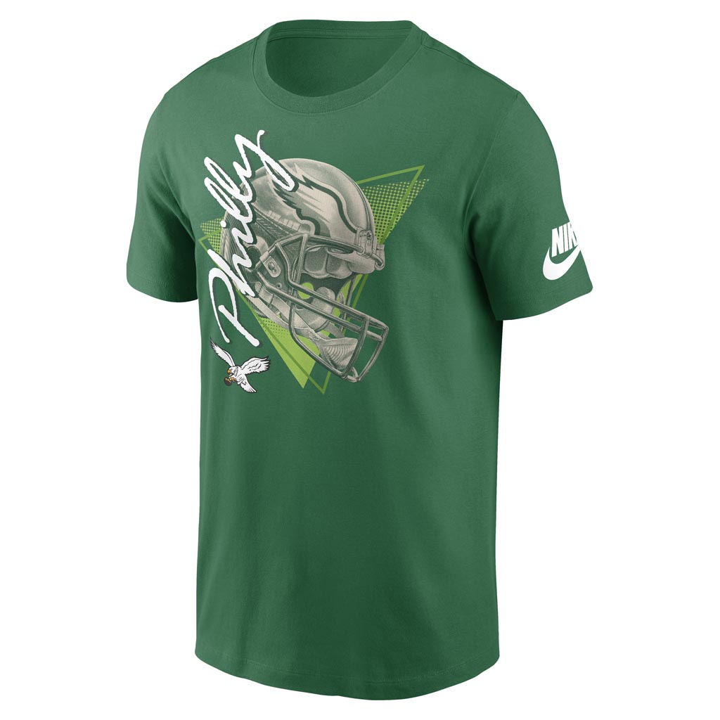 NFL Philadelphia Eagles Nike Rewind Helmet T-Shirt - Green