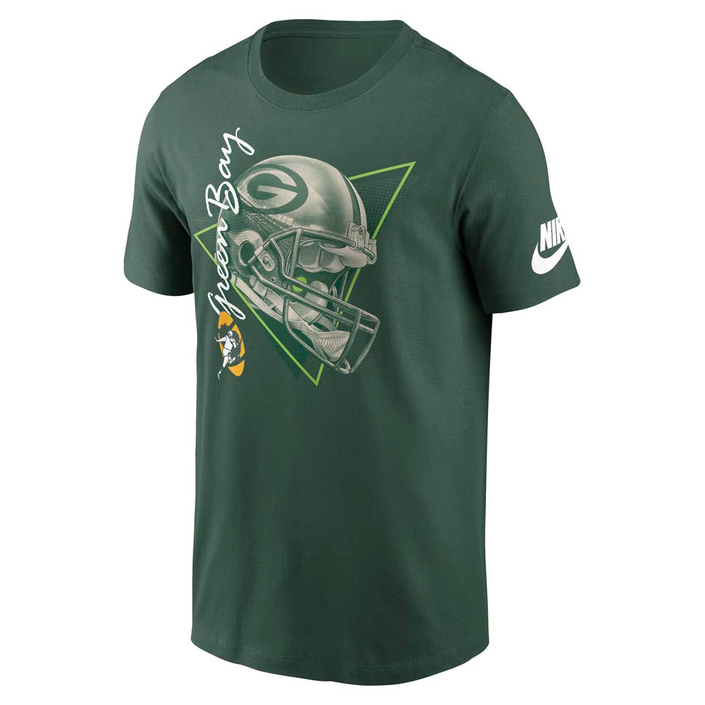 NFL Green Bay Packers Nike Rewind Helmet T-Shirt - Green