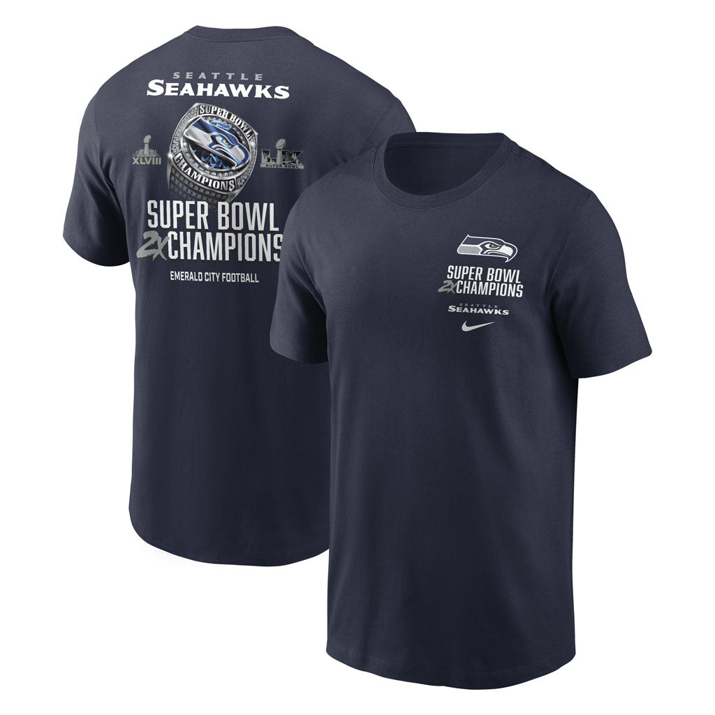NFL Seattle Seahawks Nike Super Bowl LX Downtown Champions T-Shirt - Navy