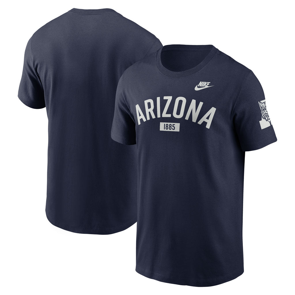 NCAA Arizona Wildcats Nike Legacy Arch Cotton T-Shirt - Navy