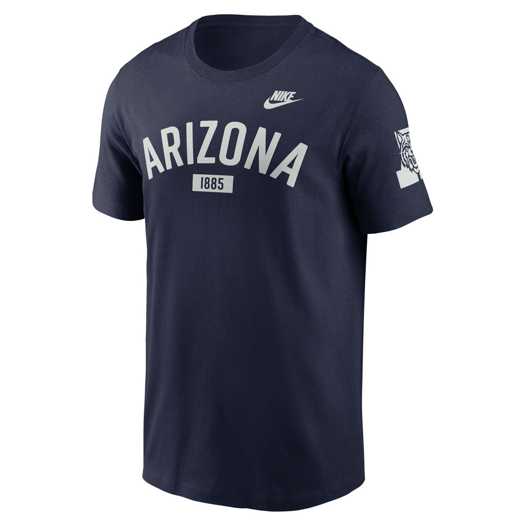 NCAA Arizona Wildcats Nike Legacy Arch Cotton T-Shirt - Navy