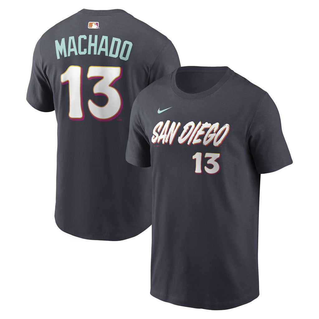 MLB San Diego Padres Manny Machado Nike City Connect Name & Number T-Shirt - Navy