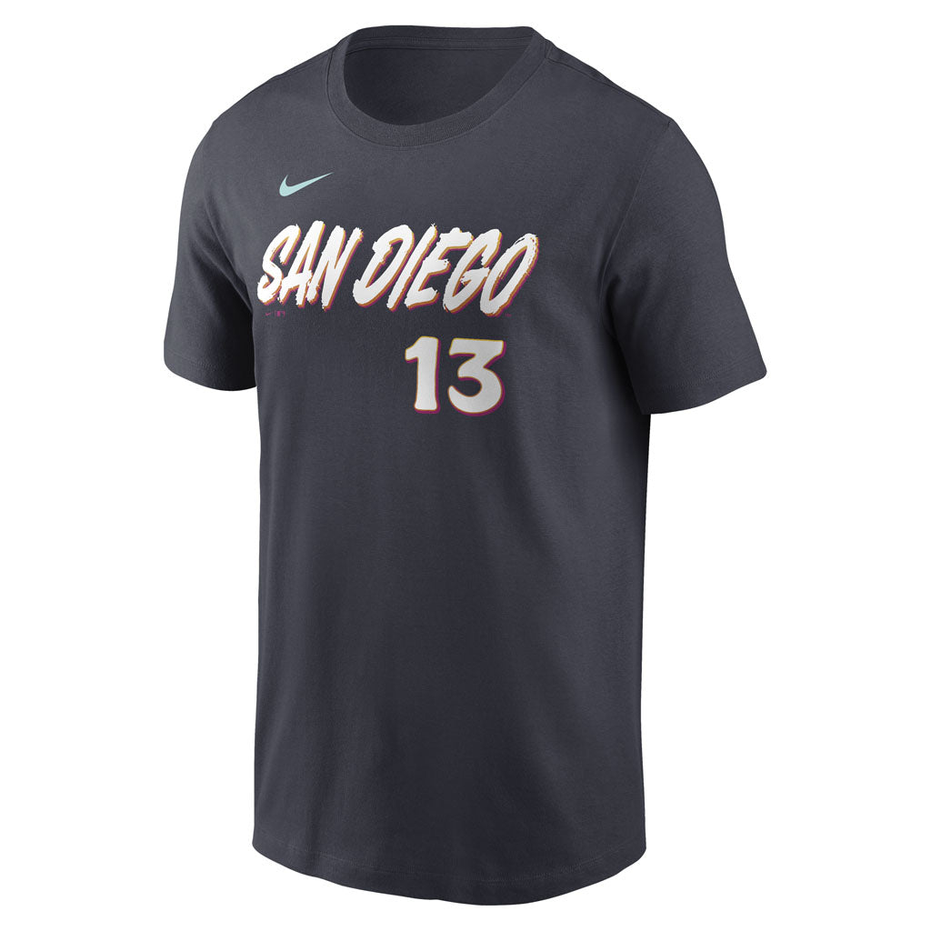 MLB San Diego Padres Manny Machado Nike City Connect Name & Number T-Shirt - Navy