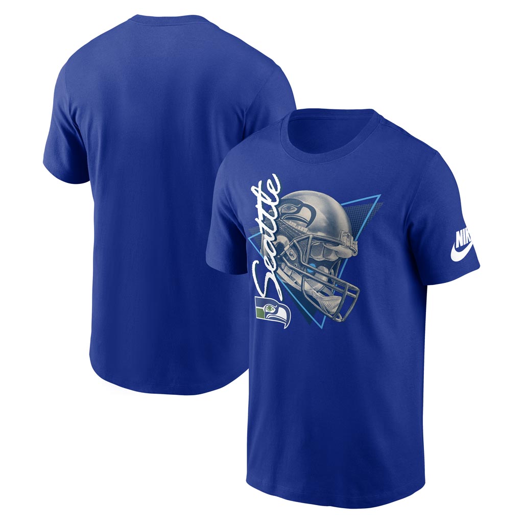 NFL Seattle Seahawks Nike Rewind Helmet T-Shirt - Blue