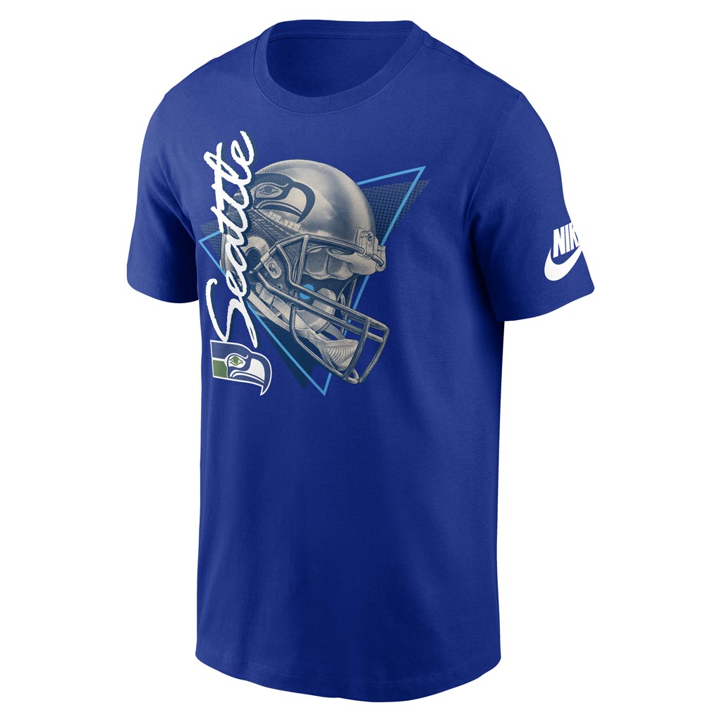NFL Seattle Seahawks Nike Rewind Helmet T-Shirt - Blue