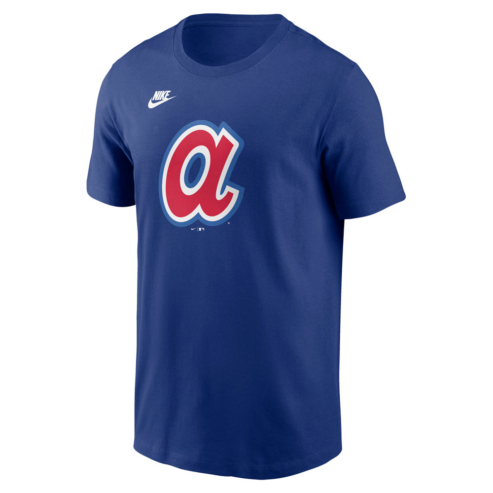 MLB Atlanta Braves Nike Cooperstown Team Logo T-Shirt - Blue