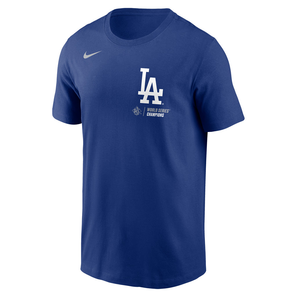 MLB Los Angeles Dodgers Nike 2025 World Series Champions Moon Shot Roster T-Shirt - Blue