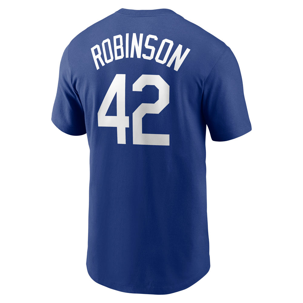 MLB Los Angeles Dodgers Jackie Robinson Nike FUSE Cooperstown Name & Number T-Shirt - Blue