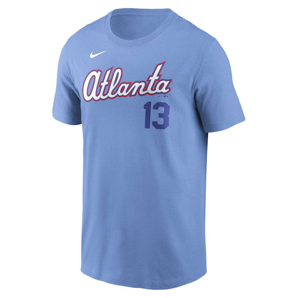 MLB Atlanta Braves Ronald Acuña Jr. Nike City Connect Name & Number T-Shirt - Light blue
