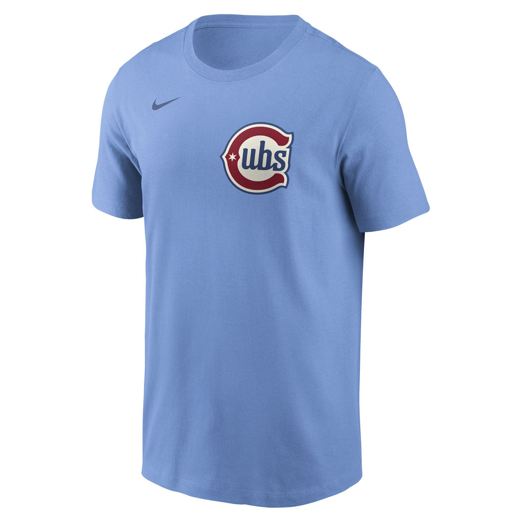 MLB Chicago Cubs Pete Crow-Armstrong Nike Alternate Name & Number T-Shirt - Light blue