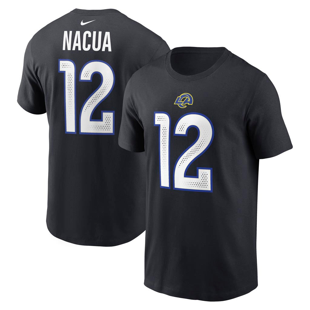 NFL Los Angeles Rams Puka Nacua Nike Rivalries Name & Number T-Shirt - Navy