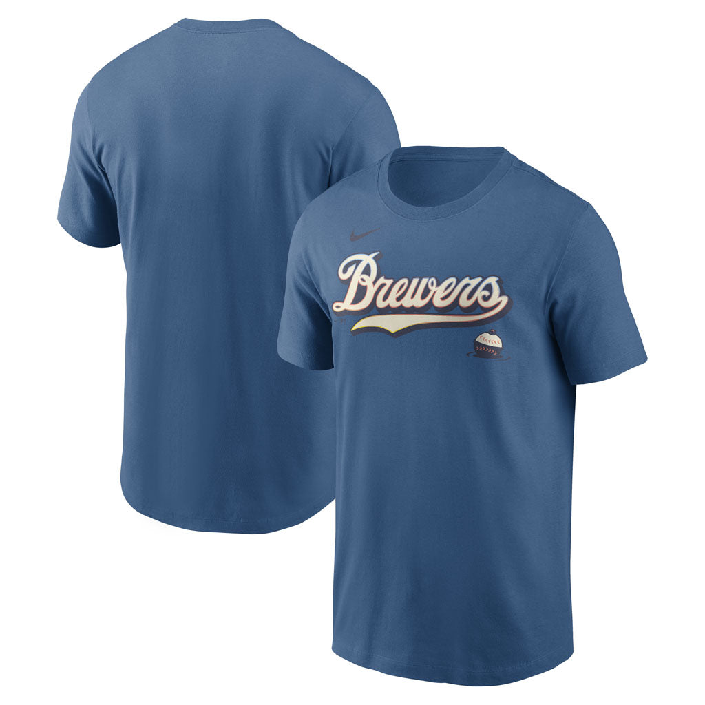 MLB Milwaukee Brewers Nike 2026 City Connect Wordmark T-Shirt - Navy