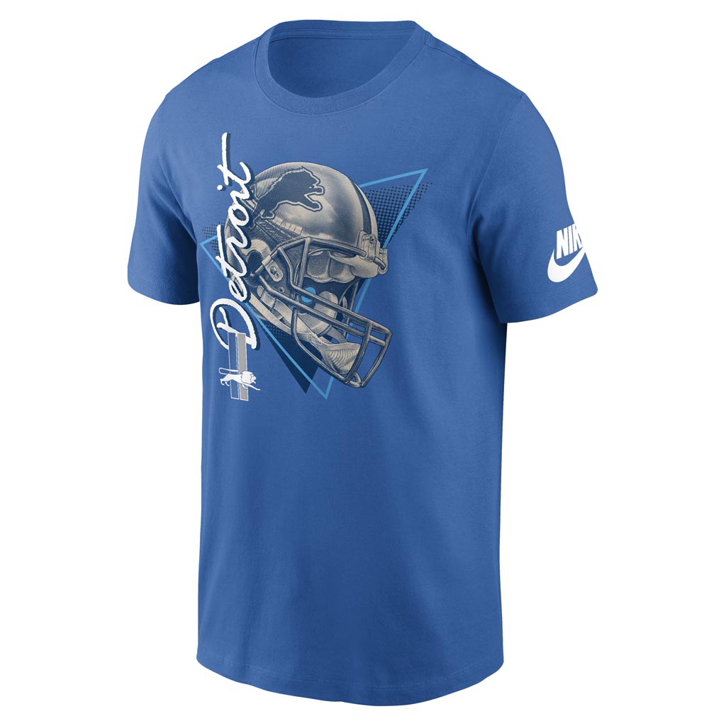 NFL Detroit Lions Nike Rewind Helmet T-Shirt - Blue