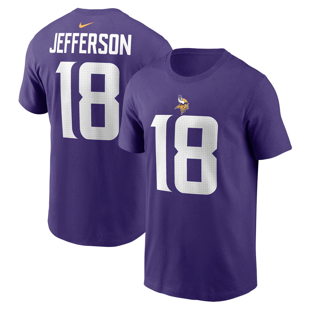 NFL Minnesota Vikings Justin Jefferson Nike Player Pride Name &amp; Number Tee