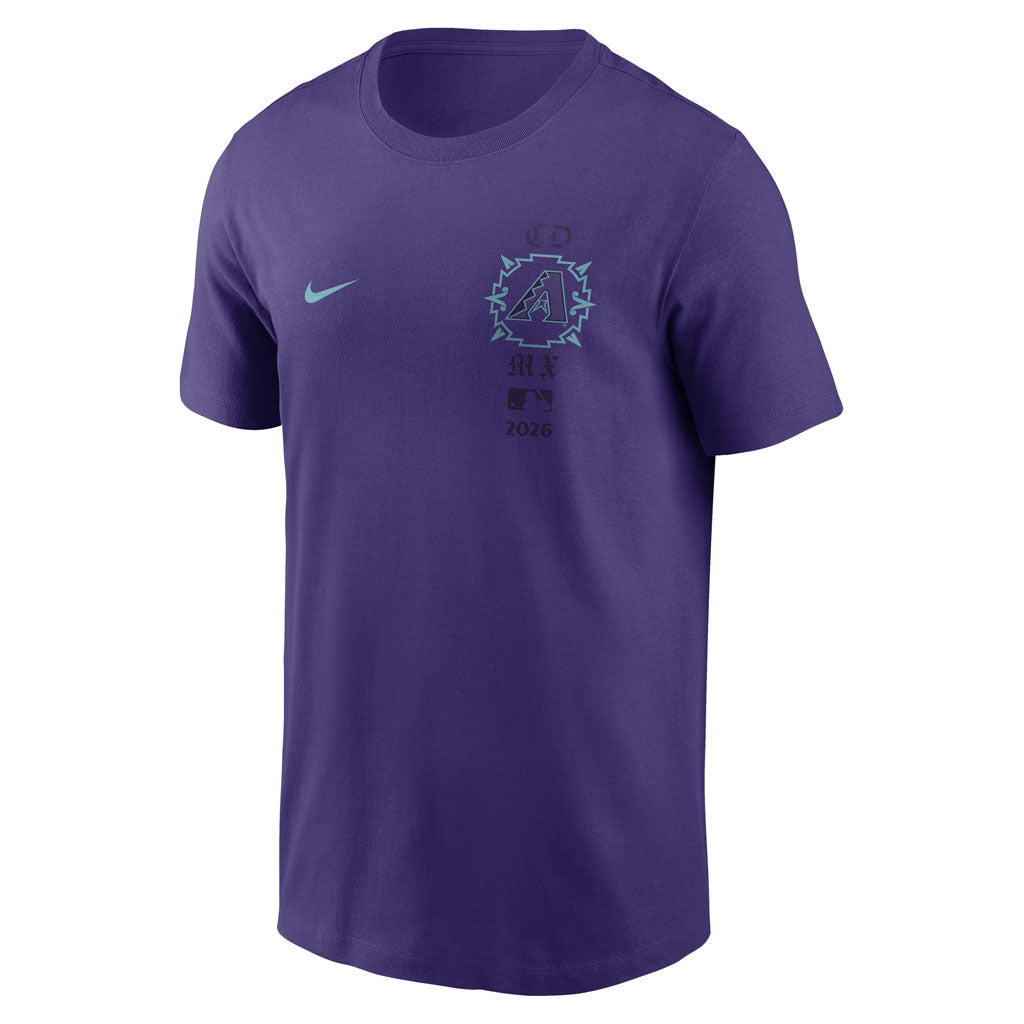 MLB Arizona Diamondbacks Nike Mexico Series Compass T-Shirt - Purple