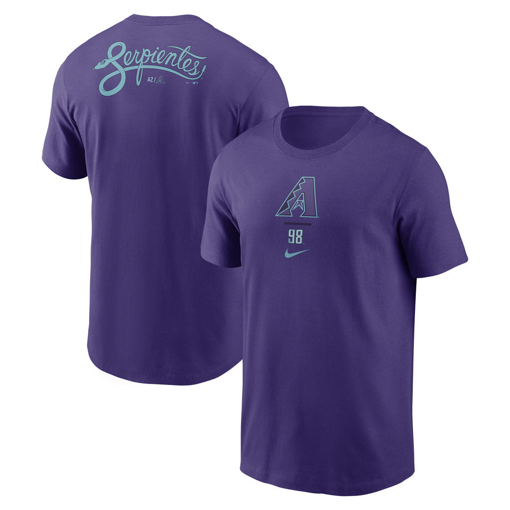 MLB Arizona Diamondbacks Nike City Connect Two-Hit Cotton T-Shirt - Purple