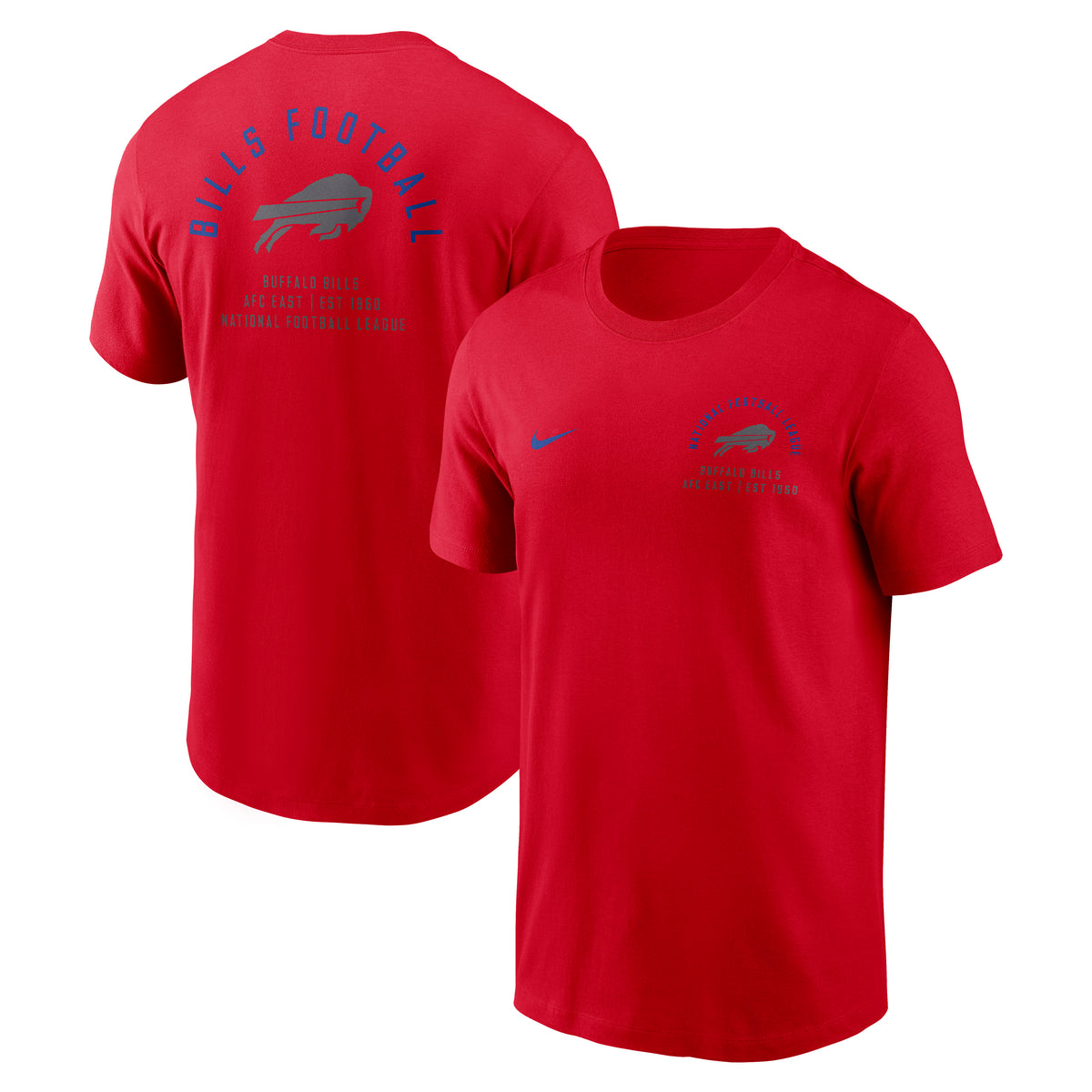 NFL Buffalo Bills Nike Split Logo Essential T-Shirt- Red