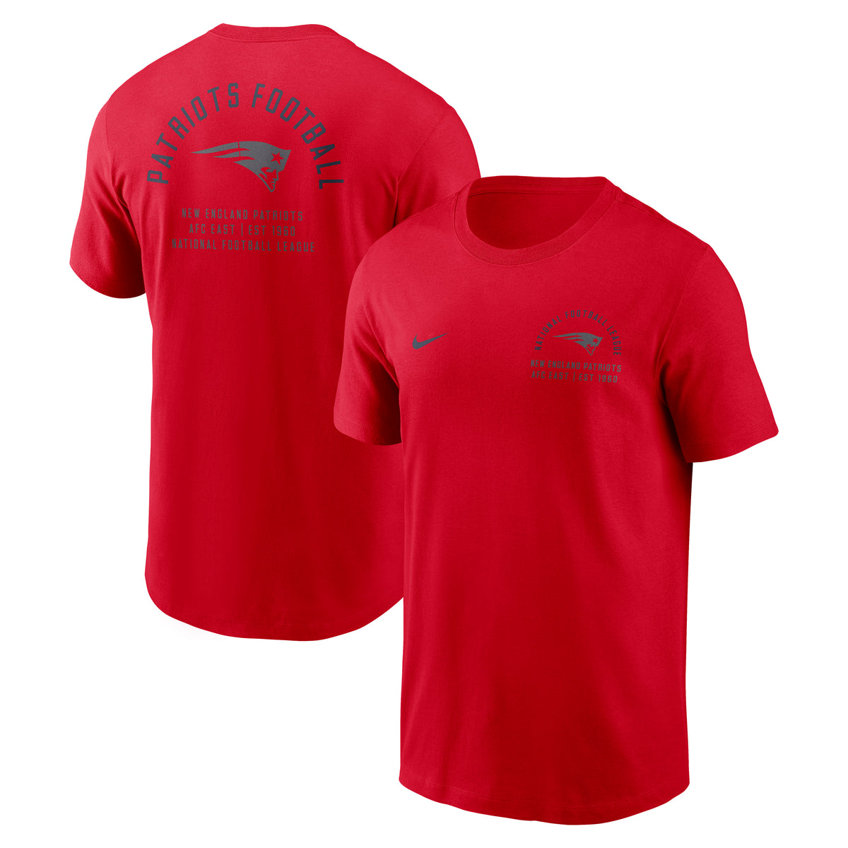 NFL New England Patriots Nike Split Logo Essential T-Shirt- Red
