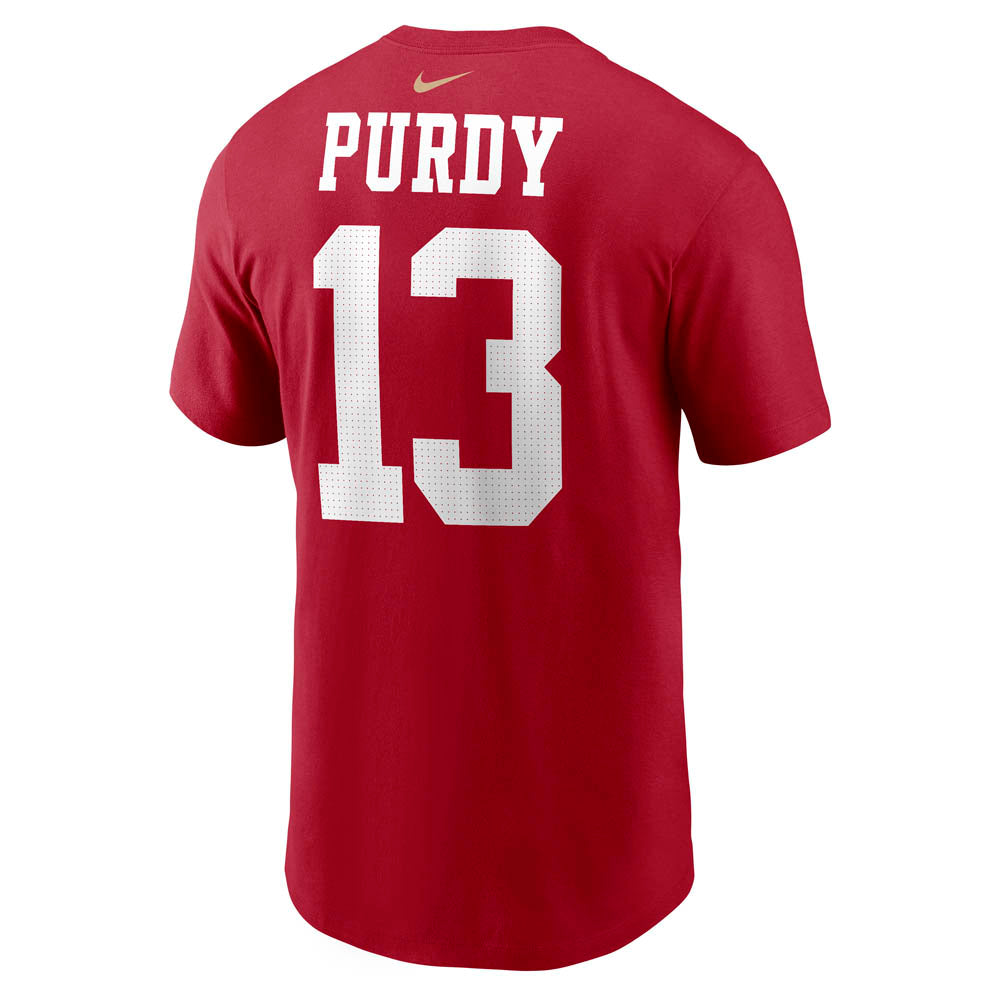 NFL San Francisco 49ers Brock Purdy Nike Player Pride Name &amp; Number Tee