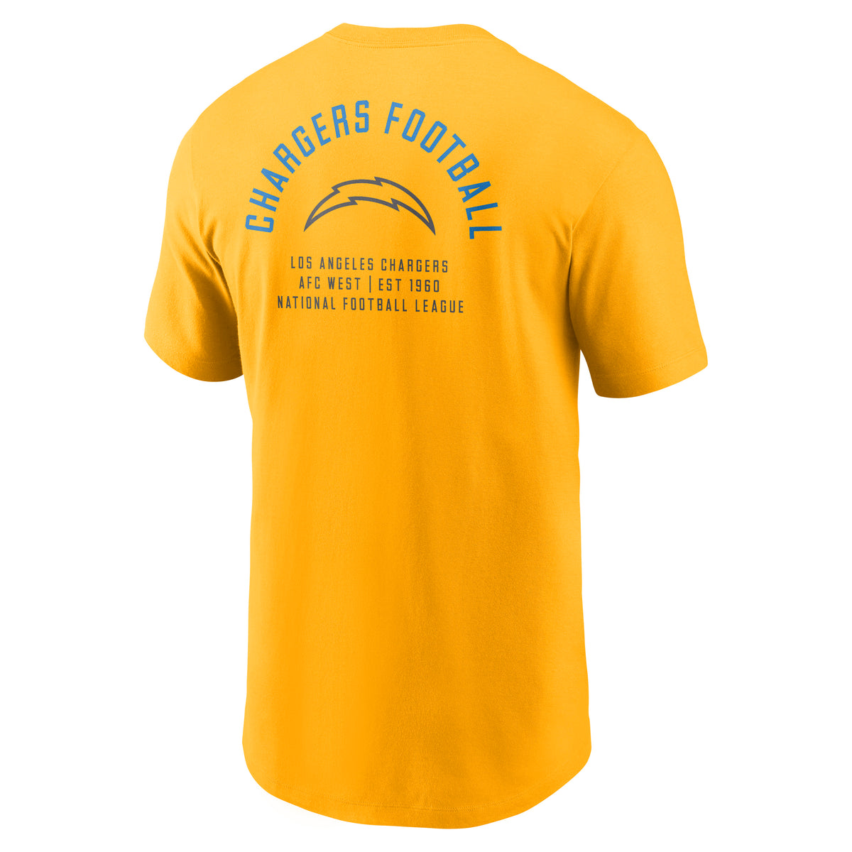 NFL Los Angeles Chargers Nike Split Logo Essential T-Shirt- Gold