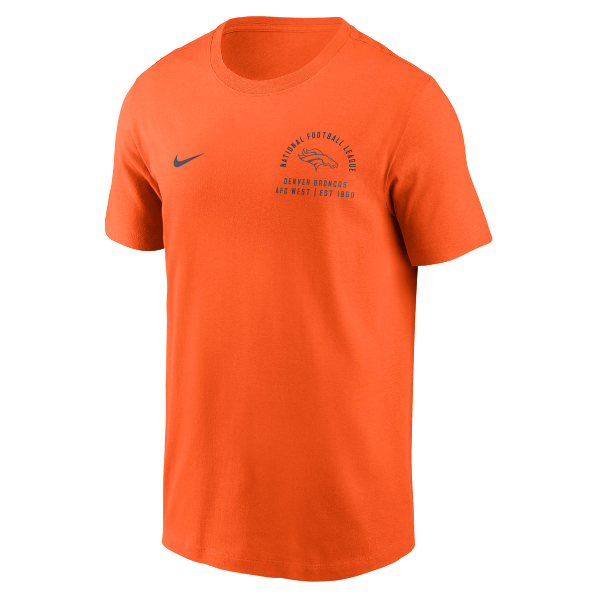 NFL Denver Broncos Nike Split Logo Essential T-Shirt- Orange