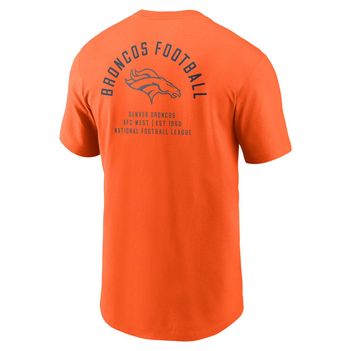 NFL Denver Broncos Nike Split Logo Essential T-Shirt- Orange