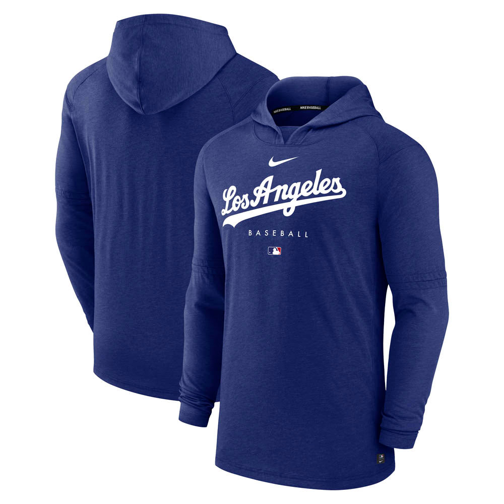 MLB Los Angeles Dodgers Nike Dri-FIT Authentic Collection Long Sleeve Hooded Top