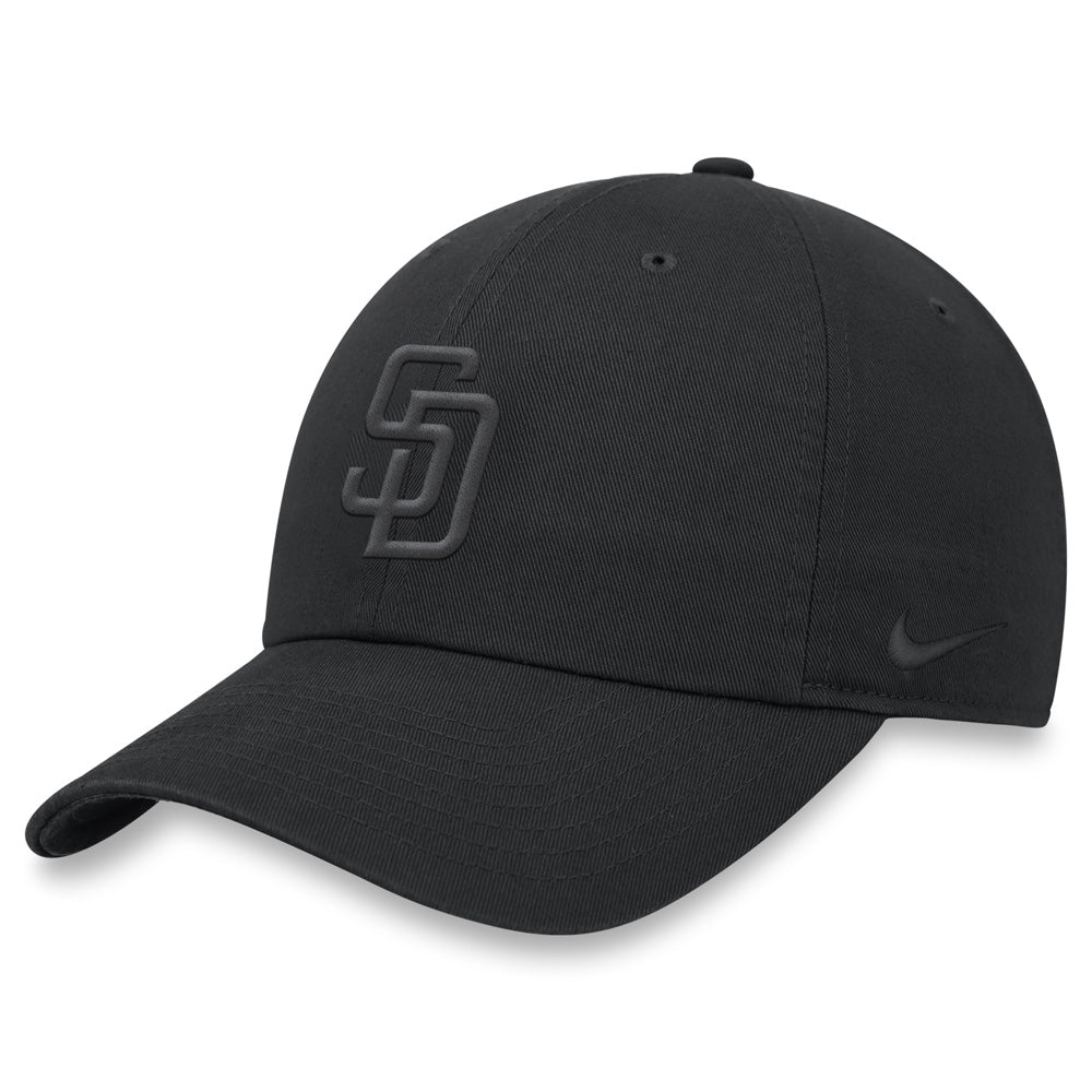 MLB San Diego Padres Nike Black on Black Adjustable Club Cap