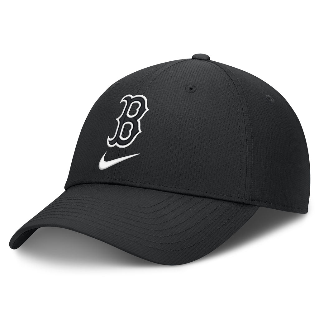 MLB Boston Red Sox Nike Black & White Ripstop Structured Adjustable Hat - Black