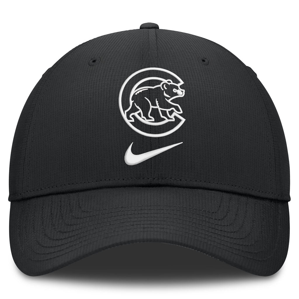 MLB Chicago Cubs Nike Black & White Ripstop Structured Adjustable Hat - Black