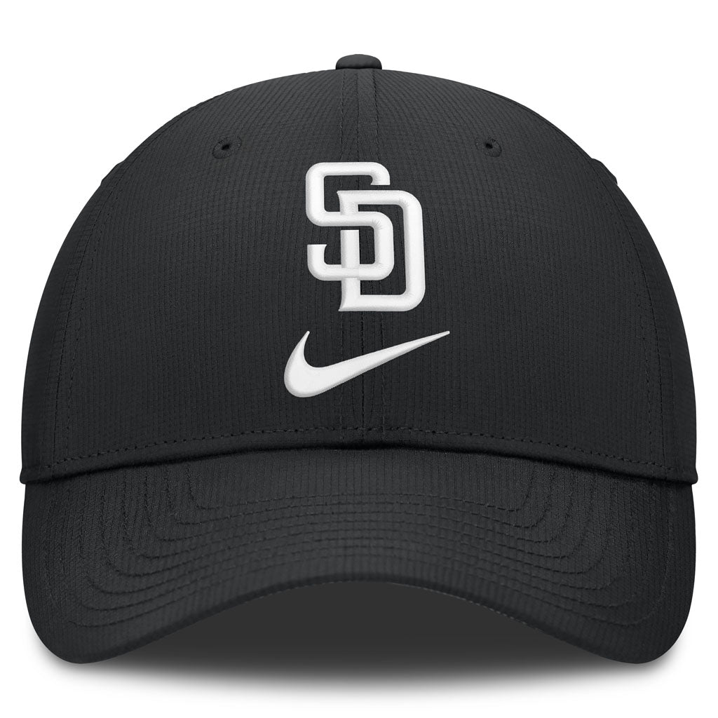 MLB San Diego Padres Nike Black & White Ripstop Structured Adjustable Hat - Black