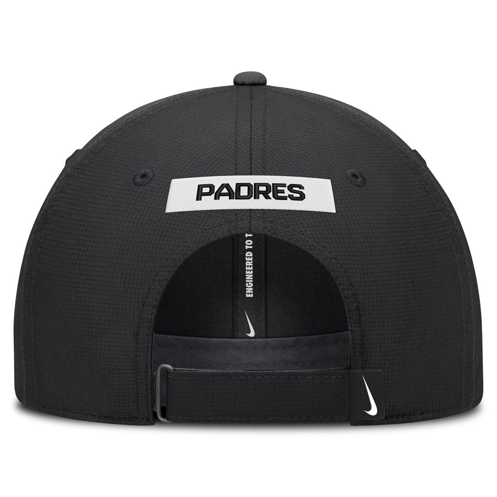 MLB San Diego Padres Nike Black & White Ripstop Structured Adjustable Hat - Black