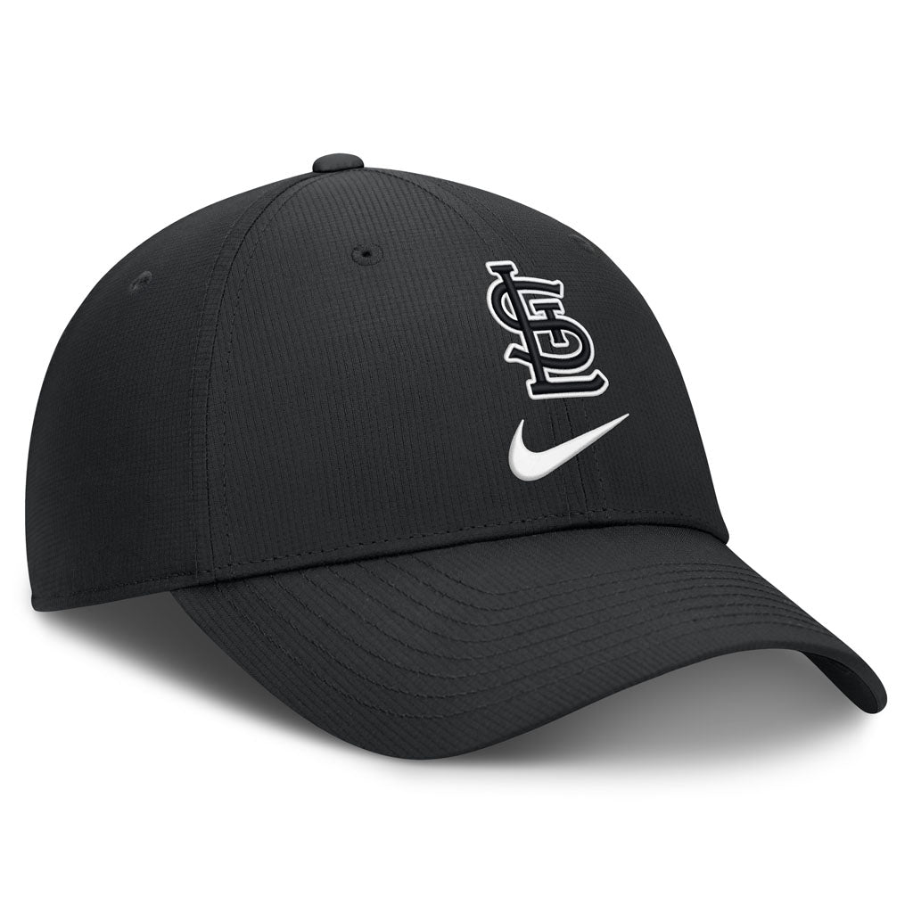 MLB St. Louis Cardinals Nike Black & White Ripstop Structured Adjustable Hat - Black