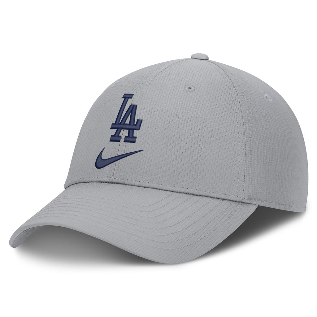 MLB Los Angeles Dodgers Nike Black & White Ripstop Structured Adjustable Hat - Graphite