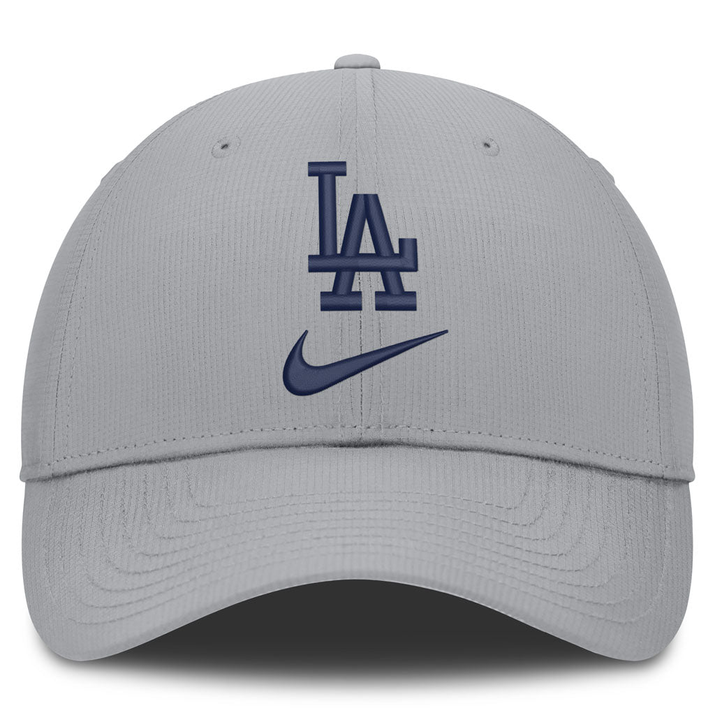 MLB Los Angeles Dodgers Nike Black & White Ripstop Structured Adjustable Hat - Graphite