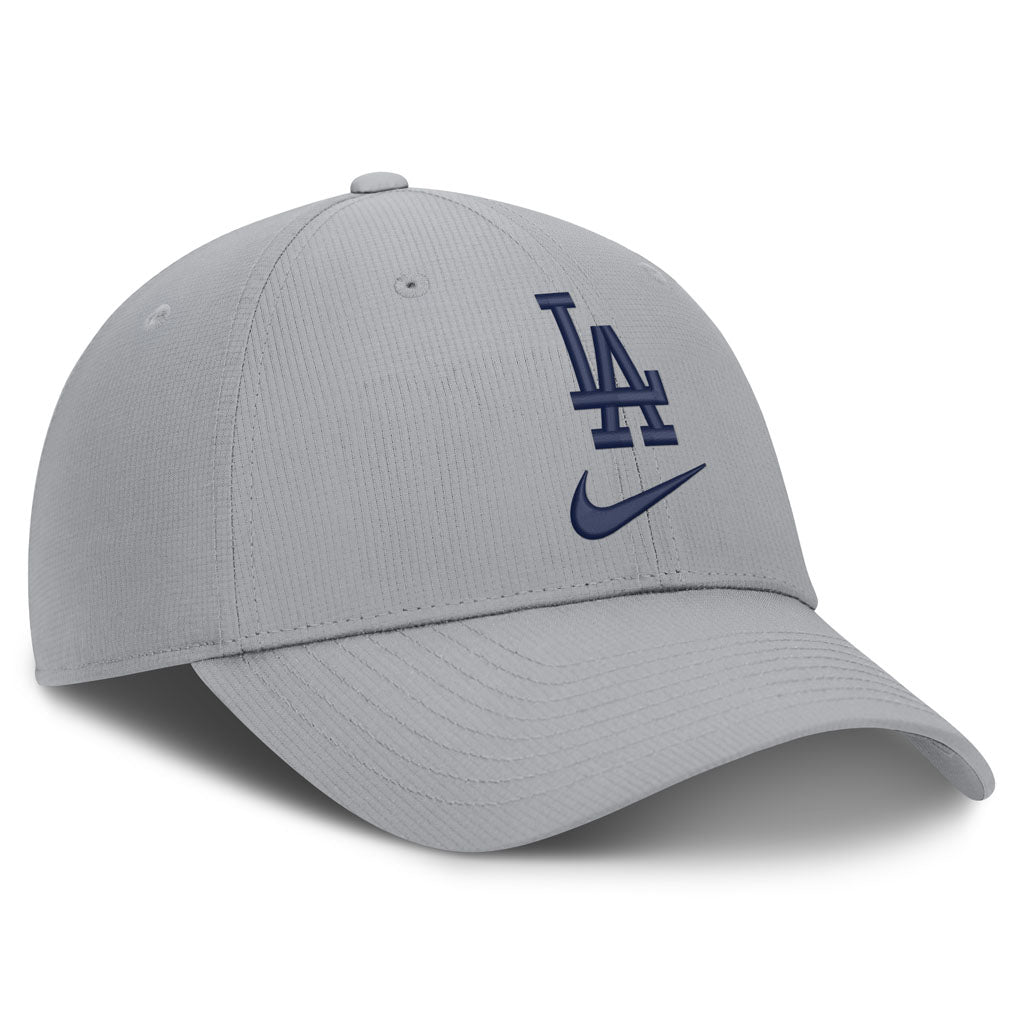 MLB Los Angeles Dodgers Nike Black & White Ripstop Structured Adjustable Hat - Graphite
