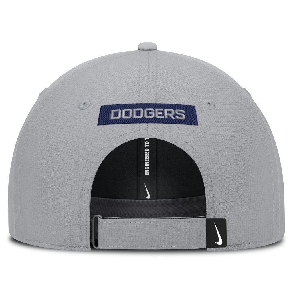MLB Los Angeles Dodgers Nike Black & White Ripstop Structured Adjustable Hat - Graphite