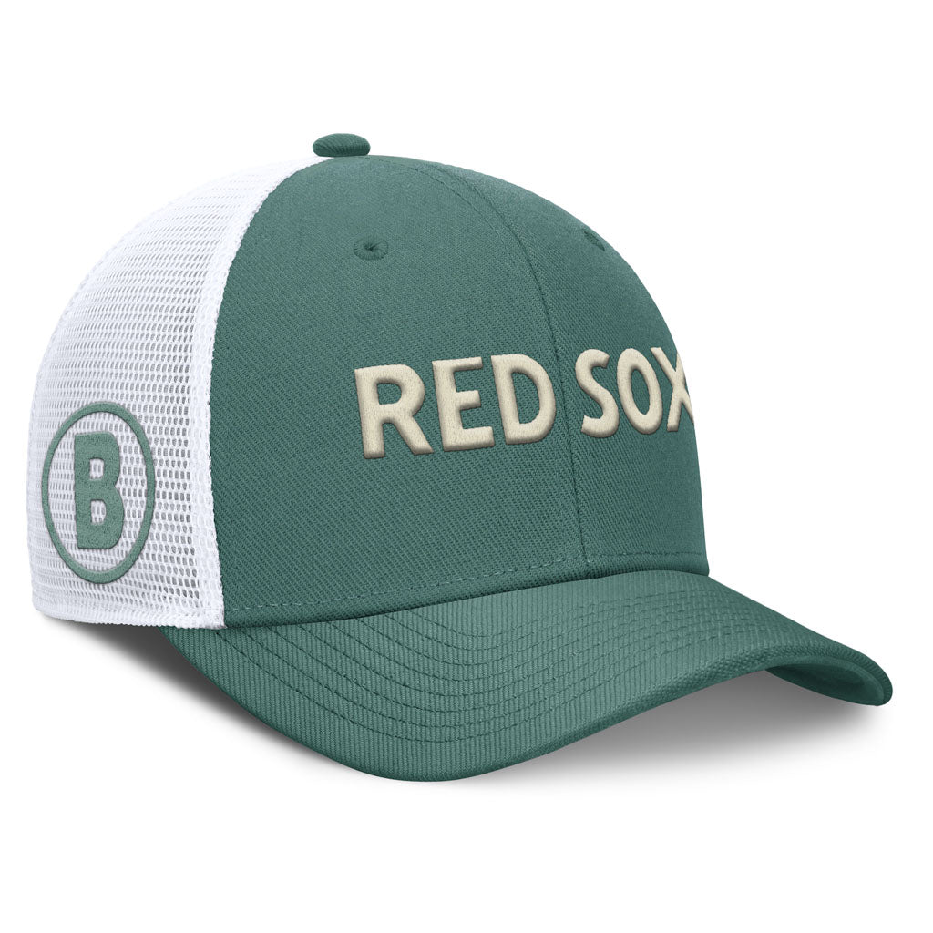 MLB Boston Red Sox Nike Citty Connect Dri-Fit Structured Trucker Adjustable Hat - Green