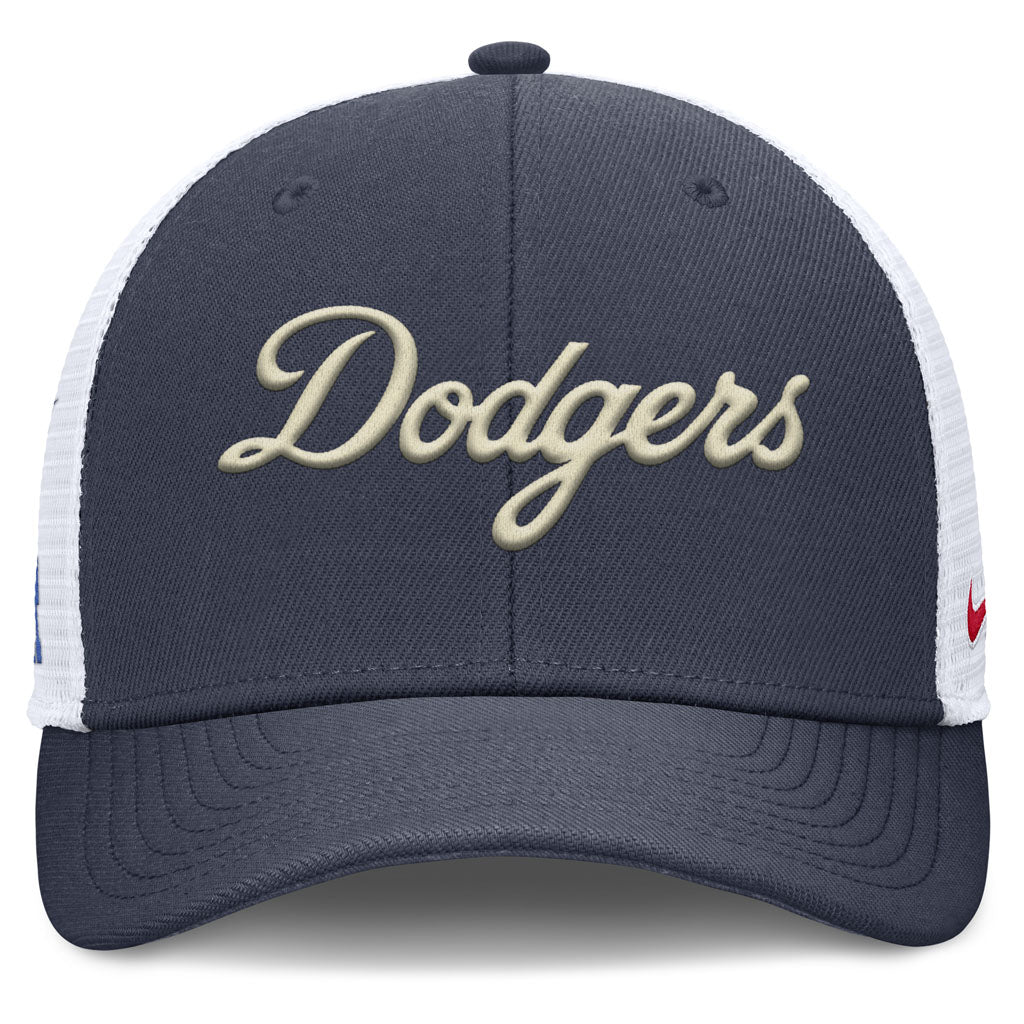 MLB Los Angeles Dodgers Nike Citty Connect Dri-Fit Structured Trucker Adjustable Hat - Navy