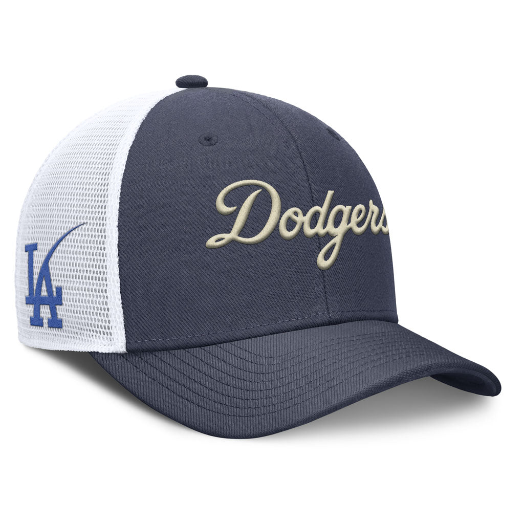 MLB Los Angeles Dodgers Nike Citty Connect Dri-Fit Structured Trucker Adjustable Hat - Navy