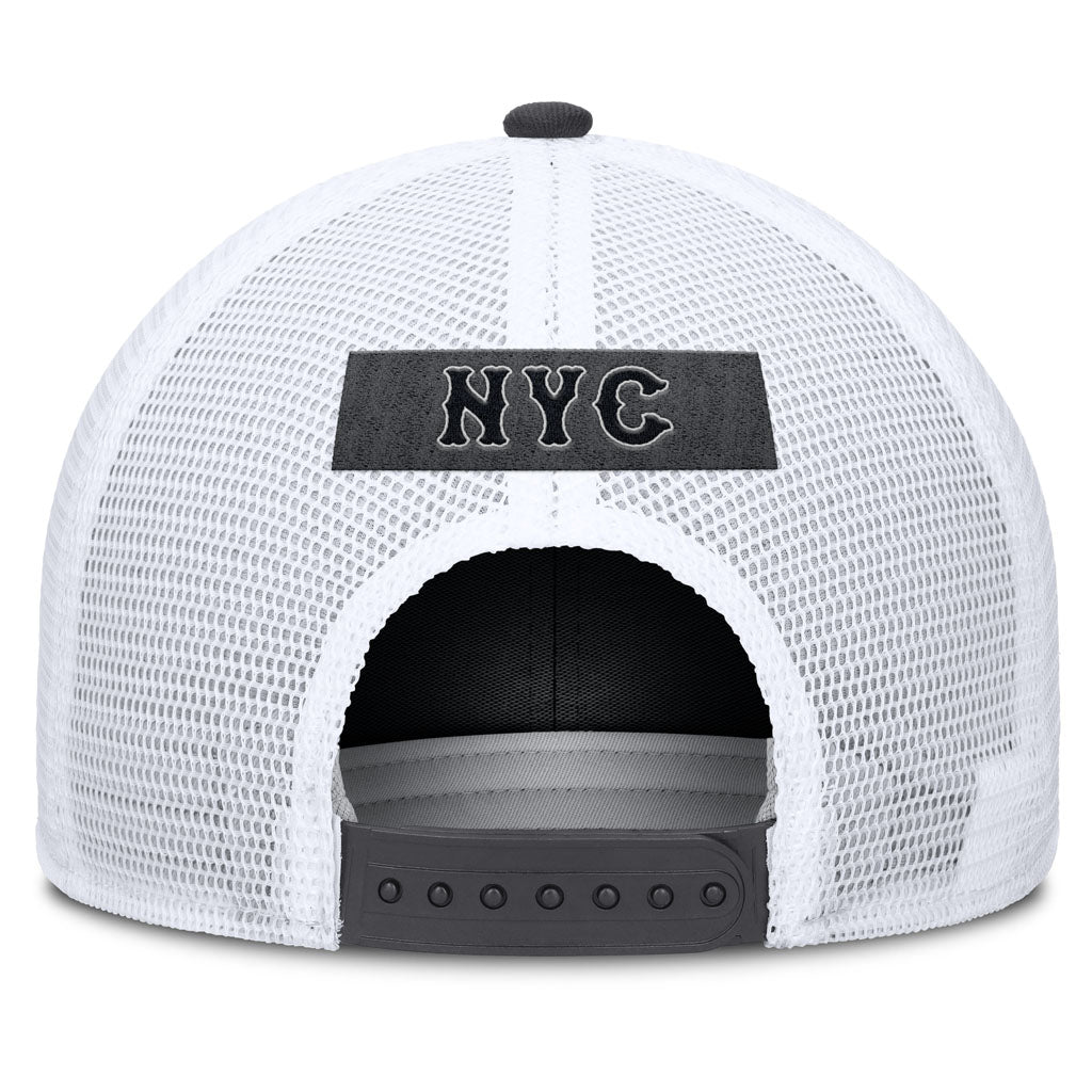 MLB New York Mets Nike Citty Connect Dri-Fit Structured Trucker Adjustable Hat - Graphite