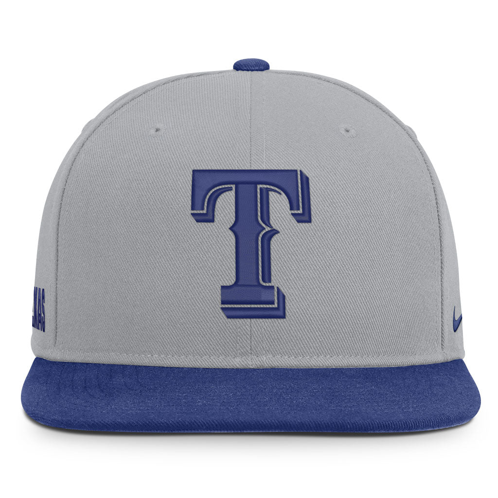 MLB Texas Rangers Nike Two-Tone Primetime Pro Snapback Hat - Graphite