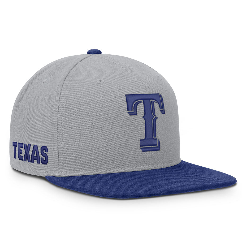 MLB Texas Rangers Nike Two-Tone Primetime Pro Snapback Hat - Graphite