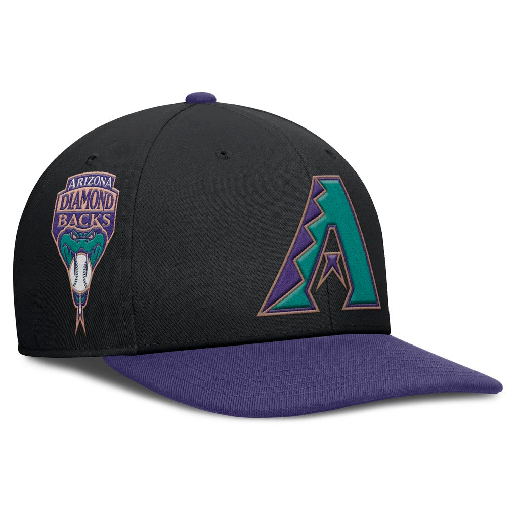 MLB Arizona Diamondbacks Nike Cooperstown Dri-Fit Snapback Hat - Black
