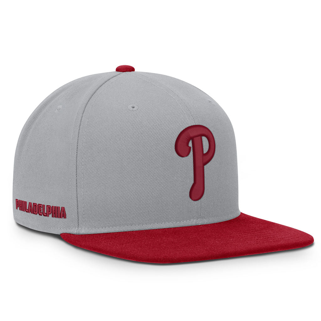 MLB Philadelphia Phillies Nike Two-Tone Primetime Pro Snapback Hat - Graphite