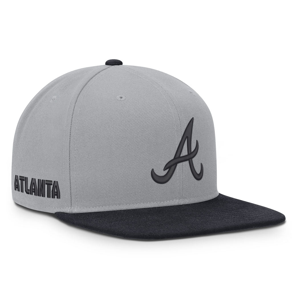 MLB Atlanta Braves Nike Two-Tone Primetime Pro Snapback Hat - Graphite